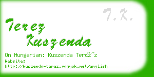 terez kuszenda business card